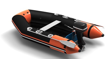 Image showing  Rubber motorboat