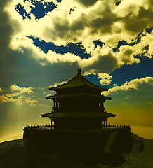 Image showing Zen buddhist temple in the mountains