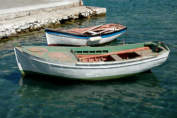 Image showing two old boats