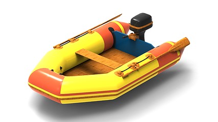 Image showing  Rubber motorboat