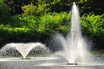 Image showing Fountains in the park