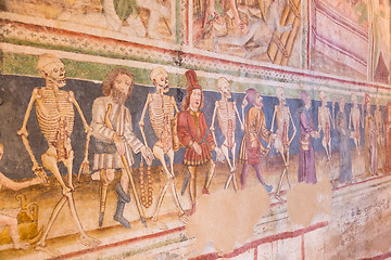 Image showing  Danse Macabre fresco, Hrastovlje, Slovenia.