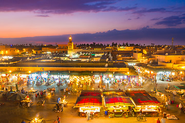 Image showing Jamaa el Fna, Marrakesh, Morocco.