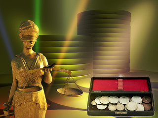 Image showing Themis and coins