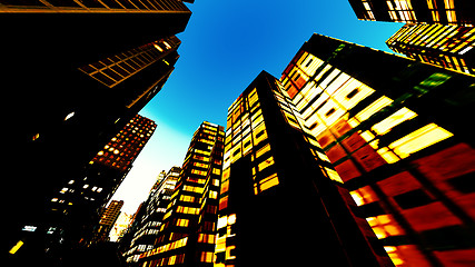 Image showing  Business District at Night