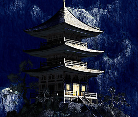 Image showing Zen Buddhist temple  - entrance