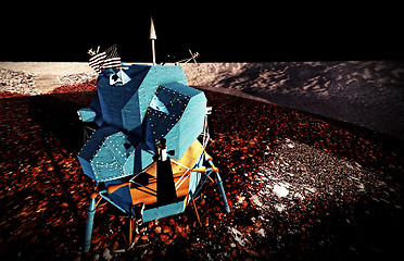 Image showing Moon rover on alien planet