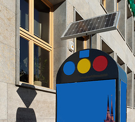 Image showing building and solar power panel