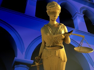 Image showing Themis in court