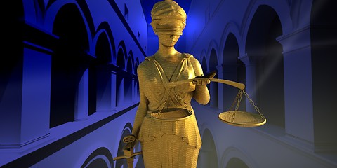 Image showing Themis in court