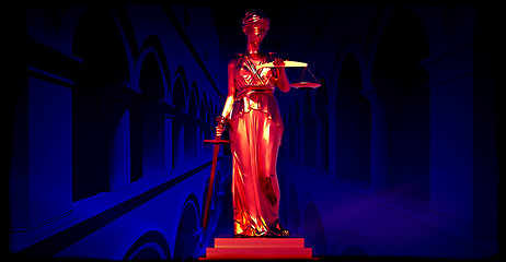 Image showing Themis in court