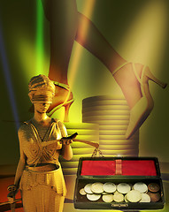 Image showing Themis and coins