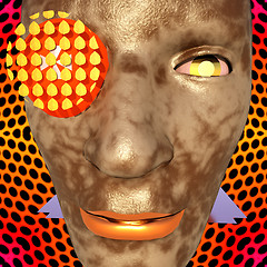 Image showing Cyborg's face