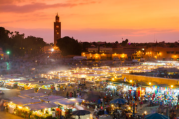 Image showing Jamaa el Fna, Marrakesh, Morocco.