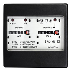 Image showing Two-tariff electric meter