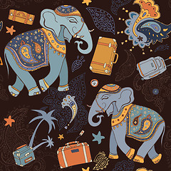 Image showing Elephant. Seamless Vector pattern.