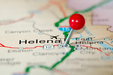 Image showing helena city pin on the map