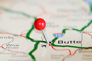 Image showing butte city pin on the map