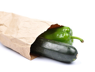 Image showing Vegetables in paper bag