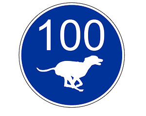 Image showing Traffic sign for dogs