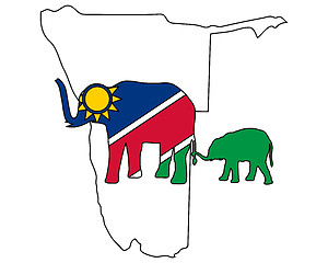 Image showing Namibia elephants