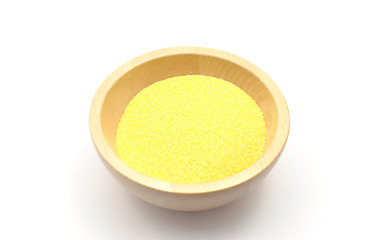 Image showing Detailed but simple image of  polenta on white