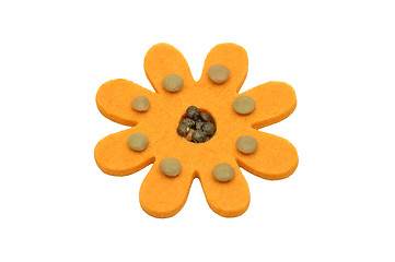 Image showing Lentils and felt decoration