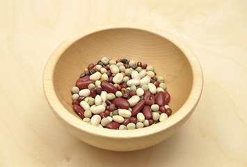 Image showing Detailed but simple image of legumes on wood