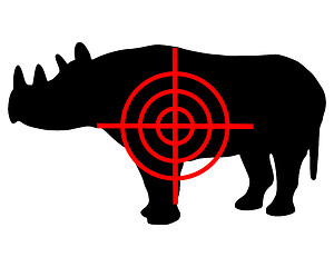 Image showing Black Rhinoceros crosshair