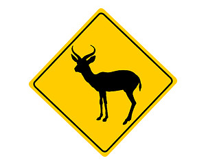 Image showing Antilope warning sign