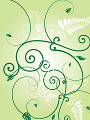 Image showing floral green burst