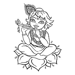 Image showing Hindu God Krishna.