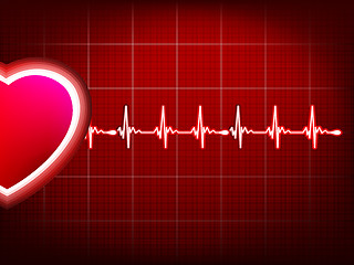 Image showing Abstract heart beats cardiogram. EPS 10