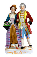 Image showing Victorian porcelain figurines