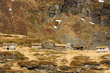 Image showing Cabins in the mountains