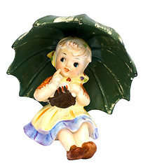 Image showing Old retro ceramic figurine