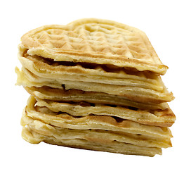 Image showing Stack of waffles