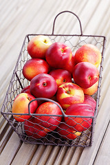 Image showing basket of nectarines