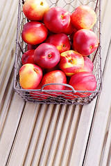 Image showing basket of nectarines