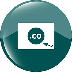 Image showing Domain CO sign icon. Top-level internet domain symbol