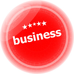 Image showing business word on red stickers button, label