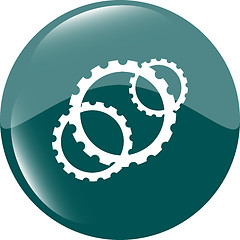 Image showing gears icon (button) isolated on a white background
