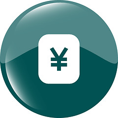 Image showing Yen JPY sign icon. web app button. web icon