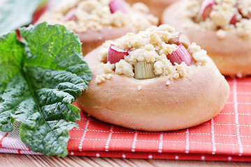 Image showing roll with rhubarb