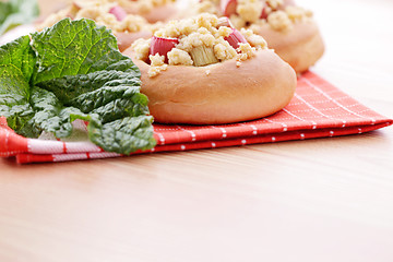 Image showing roll with rhubarb