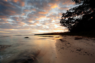 Image showing Sunrise Scottish Rocks NSW Australia