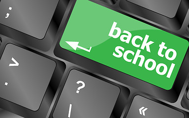 Image showing Back to school key on computer keyboard