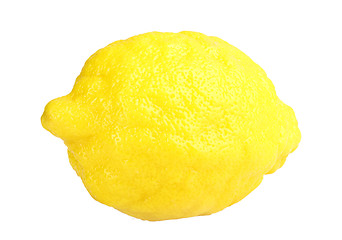 Image showing Single fresh yellow lemon