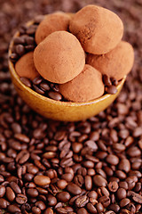 Image showing pralines with coffee