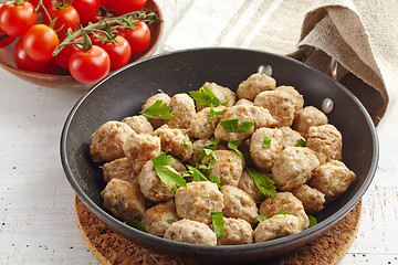 Image showing Roasted meatballs